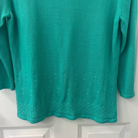 Sag Harbor sweater women’s small blue green vintage - Picture 3 of 4